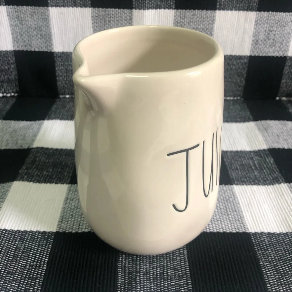 Rae Dunn “JUICE” Small Pitcher with Yellow Handle (HTF) - Picture 6 of 6